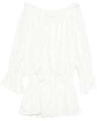 LES FILLES D'EVA - Floral-Lace Mini Dress - Lyst