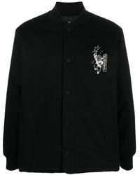 RIPNDIP - Embroidered-Design Cotton Shirt Jacket - Lyst