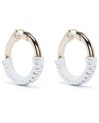 Chloé - Maura Knotted-Leather Medium Hoops - Lyst