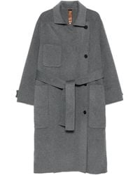 GLOX - Belted Patch-Pocket Coat - Lyst
