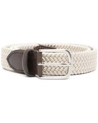 Eraldo - Leather-Trim Interwoven Belt - Lyst