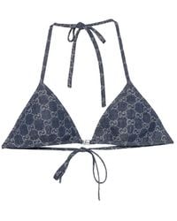 Gucci - Gg Triangle Bikini Top - Lyst