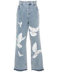 3.PARADIS - Freedom Dove Wide-Leg Jeans - Lyst