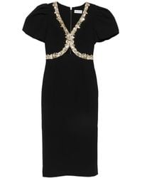 Rebecca Vallance - Alexandrite Crystal-Embellishment Midi Dress - Lyst