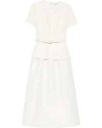 Self-Portrait - Dress Bouclé-Knit Cream - Lyst