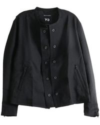 Y-3 - Double-Breasted Collarless Jacket - Lyst
