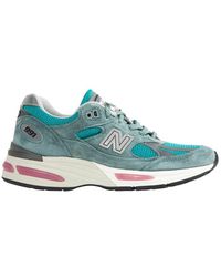 New Balance - Logo-Patch Panelled Sneakers - Lyst