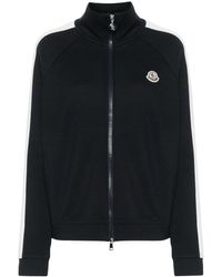 Moncler - Piqué-Weave Zipped Sweatshirt - Lyst