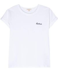Barbour - Kenmore Logo-Embroidered T-Shirt - Lyst