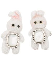 YVMIN - Bunny-Motif Sterling Earrings - Lyst