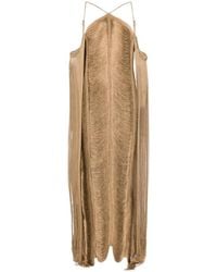 Bless - Fringed Maxi Dress - Lyst
