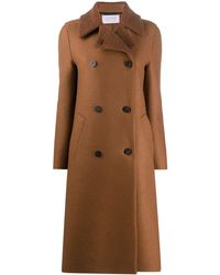 Harris Wharf London Double-breasted Wool Coat - Brown
