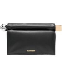 Jacquemus - The Rond Carré Leather Clutch Bag - Lyst