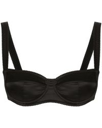 Dolce & Gabbana - Satin-Finish Balconette-Style Bra - Lyst