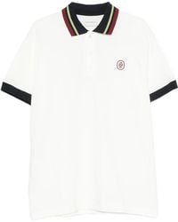 Drole de Monsieur - Logo-Embroidered Striped-Collar Polo Shirt - Lyst