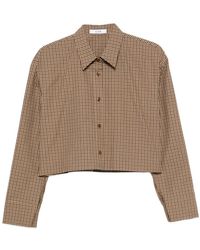 ELEH - Cropped Checked Shirt - Lyst