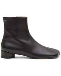 MM6 by Maison Martin Margiela - Leather Ankle Boots - Lyst