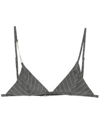 Dondup - Pinstripe-Pattern Chain-Link Bra - Lyst