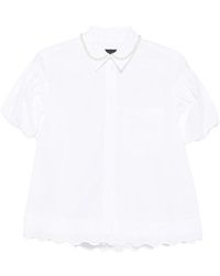 Simone Rocha - Pearl-Embellished Broderie-Anglaise Shirt - Lyst