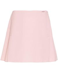 Marni - Embroidered-Logo Mini Skirt - Lyst