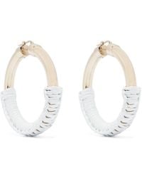 Chloé - Maura Knotted-Leather Large Hoops - Lyst