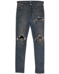 Amiri - Ultrasuede Mx1 Distressed Slim-Fit Jeans - Lyst