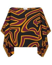 PUCCI - Labirinto Print Silk Blouse - Lyst