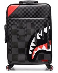 Sprayground Shark Checkerboard Carry-on Case - Black