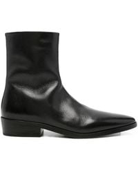 Marsèll - Side-Zip Leather Ankle Boots - Lyst