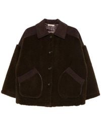 Sessun - Corduroy-Trimmed Shearling Jacket - Lyst