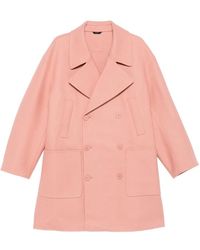Fendi - Double-Breasted Patch-Pocket Coat - Lyst