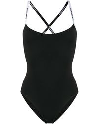 Burberry Logo Tape Swimsuit - Black