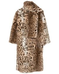 LA PISCINE - Leopard-Print Coat - Lyst