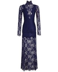 Rabanne - Lace-Panelled High-Neck Maxi Dress - Lyst