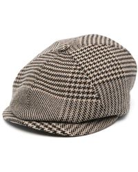 Tagliatore - Houndstooth Flat Cap - Lyst