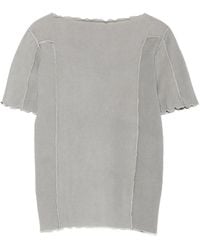 Baserange - Ribbed-Knit Boat-Neck T-Shirt - Lyst