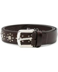 Eraldo - Stud-Embellished Leather Belt - Lyst