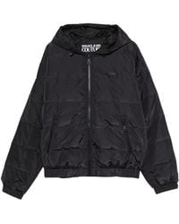 Versace Jeans Couture - Quilted Hooded Jacket - Lyst