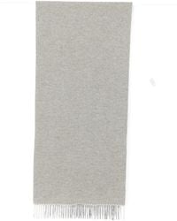 Fileria - Herringbone-Patterned Fringed Scarf - Lyst