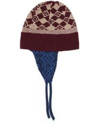 Dries Van Noten - Argyle-Knit Ear-Flap Beanie Hat - Lyst