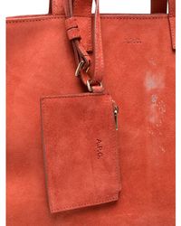 A.P.C. - A. P.C. Drummer Suede Tote Bag - Lyst