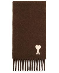 Ami Paris - Alpaca Scarf With Ami De Coeur - Lyst