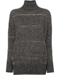 Brunello Cucinelli - Wool Turtle-Neck Sweater - Lyst