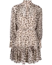 Zimmermann Dan Leopard-print Short Dress - Natural