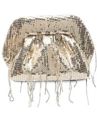 THEMOIRÈ - Small Bios Sequin-Embellished Fringed Clutch Bag - Lyst