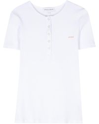 Maison Labiche - Slogan-Embroidered Ribbed Top - Lyst