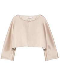 Fely Campo - Broad-Sleeve Crop Jacket - Lyst