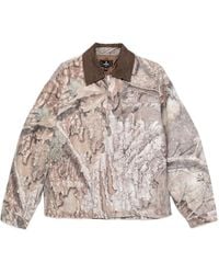 Represent - Tree-Graphic Print Camouflage Cotton Trucker Jacket - Lyst