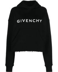 Givenchy - Cotton Logo-Print Hoodie - Lyst