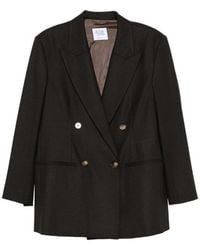 LE SULLY STUDIO - Double-Breasted Peak-Lapels Blazer - Lyst